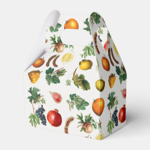Watercolor Mediterranean Fruit Pattern Favor Box