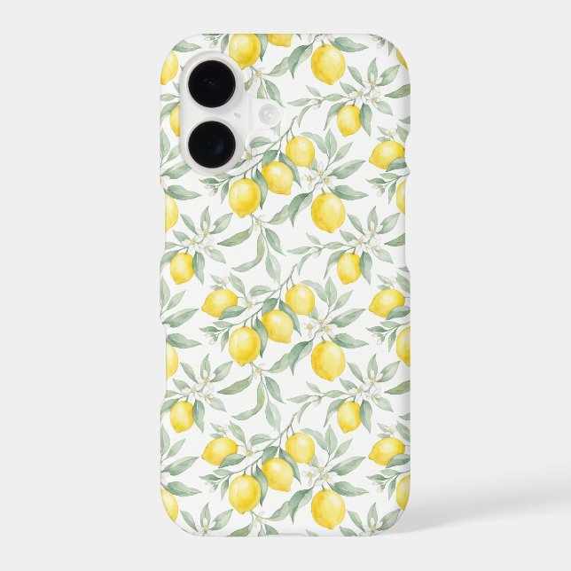 Watercolor Mediterranean Lemon Blossoms Seamless (Back)