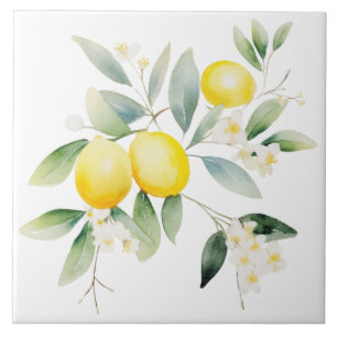 Watercolor Mediterranean Tile