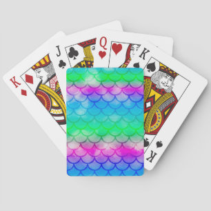 Watercolor-mermaid- Playing Cards