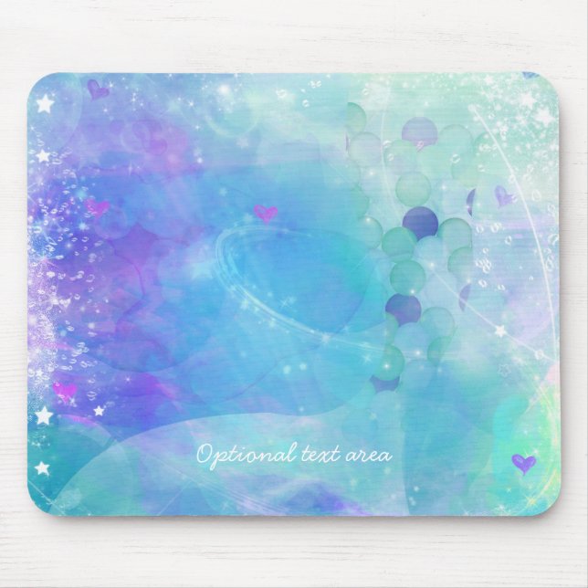 Watercolor Mermaid Tail Fantasy Enchanted Ocean Mouse Pad (Front)