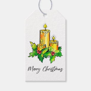 Watercolor Merry Christmas Gift Tags