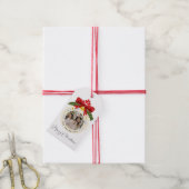 Watercolor Merry Christmas Photo Gift Tag (With Twine)