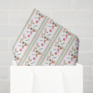 Watercolor Merry Mahjong Christmas Cocktail Party Tissue Paper