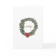 Watercolor Merry Wreath