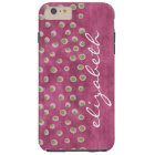 Watercolor Messy Fun Polka Dots lime hot pink