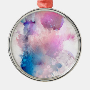 Watercolor Metal Ornament