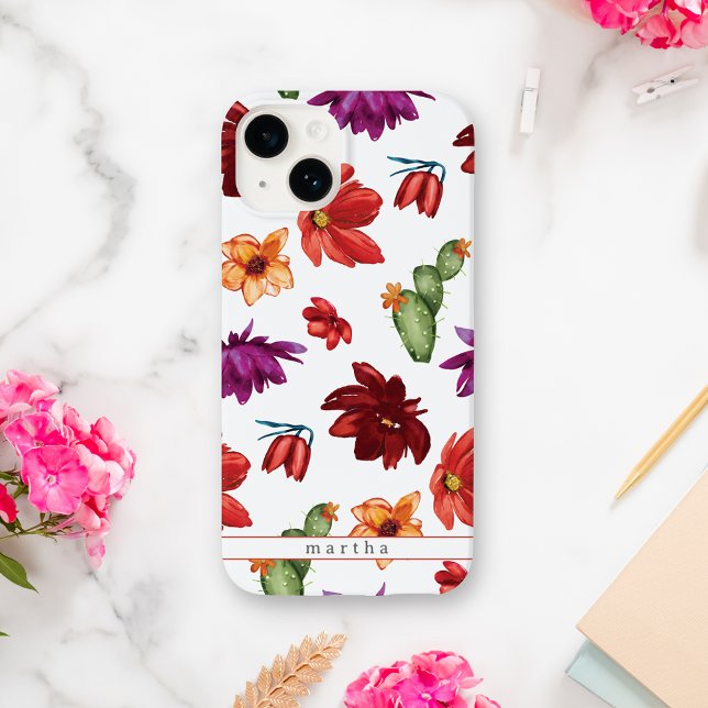 Watercolor Mexican Fiesta Flower Case-Mate iPhone Case (Creator Uploaded)