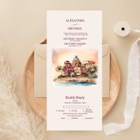 Watercolor Mexico Cancun Destination Wedding