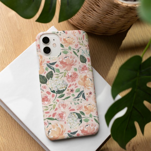 Watercolor Midsummer Floral Botanical Pattern iPhone 16 Case (Creator Uploaded)
