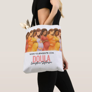 Watercolor Midwife ObGyn Birth Postpartum Doula Tote Bag