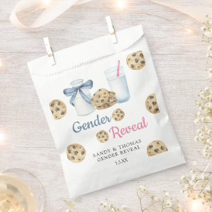 Watercolor Milk & Cookies Gender Reveal Favour Bag