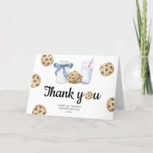 Watercolor Milk & Cookies Thank you gender reveal