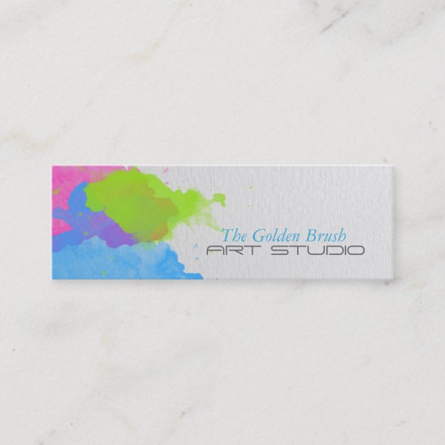 Watercolor Mini Business Card (Front)