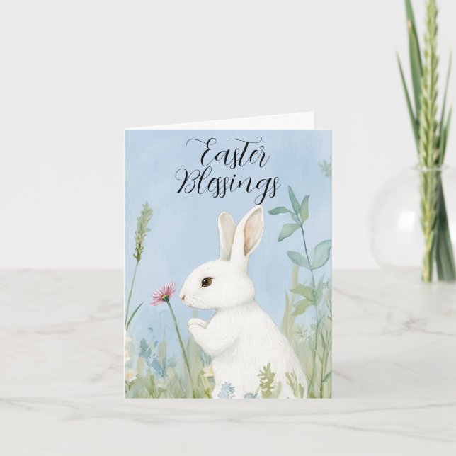 Watercolor Minimalist Easter Notecard (Front)