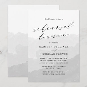 Watercolor Mist   Rehearsal Dinner Invitation