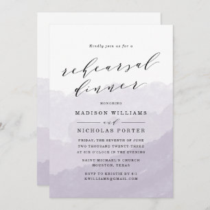 Watercolor Mist   Rehearsal Dinner Invitation