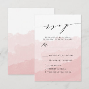 Watercolor Mist Wedding RSVP Card