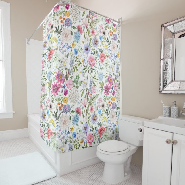 Watercolor Mixed Garden Flowers  (In Situ)