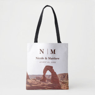 Watercolor Moab Arches Park Utah Wedding Tote Bag