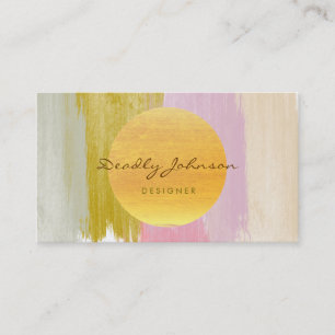 Watercolor Modern Abstract Elegant Cool Artist Business Card