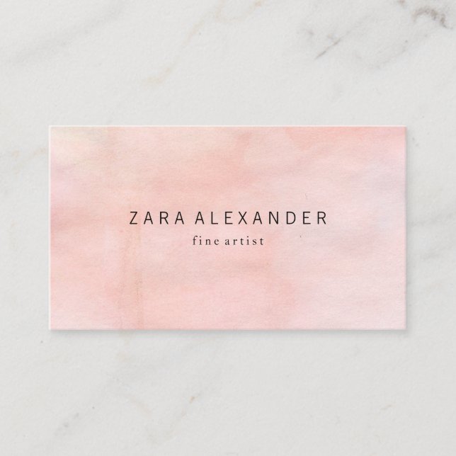 Watercolor Modern Artist Business Card (Front)