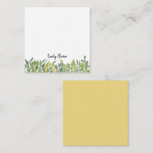 Watercolor Modern Greenery - Custom Name Card