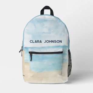 Watercolor Modern Minimal Pattern Printed Backpack