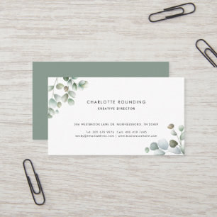 Watercolor Modern Minimalist Botanical Business Card