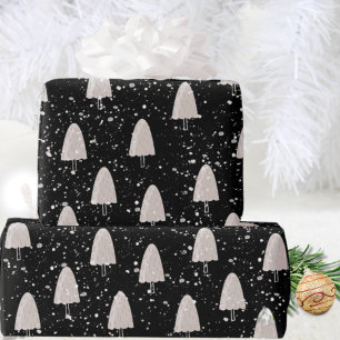 Watercolor Modern Minimalist Merry Christmas Tree  Wrapping Paper