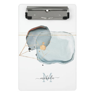 Watercolor Modern Monogram Mini Clipboard