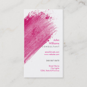 Watercolor Modern Nature Paints Brushstrokes Business Card