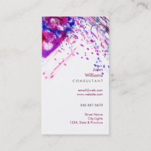 Watercolor Modern Nature Paints Brushstrokes Business Card