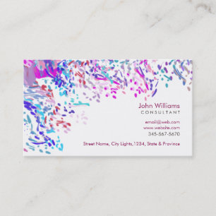 Watercolor Modern Nature Paints Brushstrokes Business Card