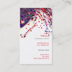 Watercolor Modern Nature Paints Brushstrokes Business Card