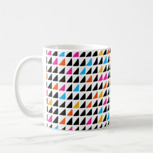 Watercolor modern pattern with blue triangles. Sea Coffee Mug