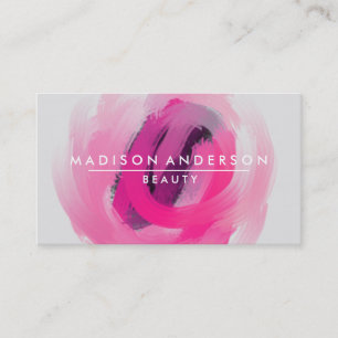 Watercolor Modern Simple & Classic Beauty Pink Business Card