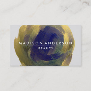 Watercolor Modern Simple & Classic Gold Beauty Business Card