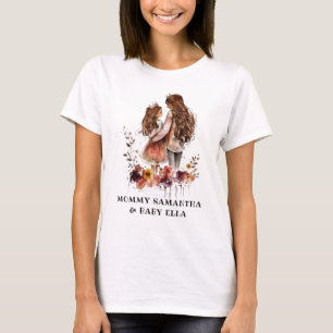 Watercolor Mom and Daughter (1) T-Shirt