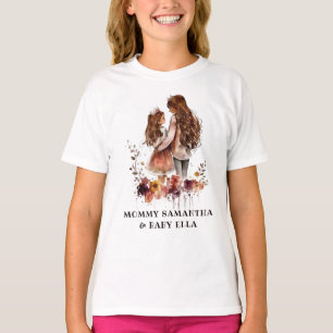 Watercolor Mom and Daughter (1) T-Shirt