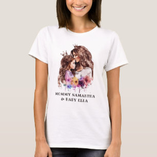 Watercolor Mom and Daughter (3) T-Shirt