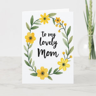 Watercolor Mom Floral Card