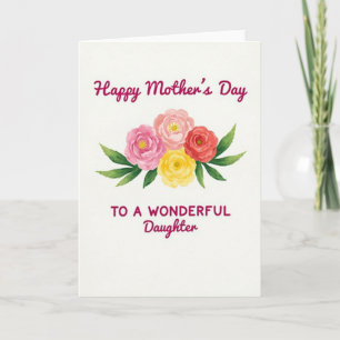 Watercolor Mom To Daughter Card