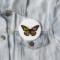 Watercolor Monarch Butterfly Colourful Painted