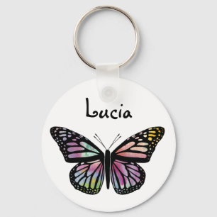Watercolor Monarch Butterfly CUSTOMIZE IT Keychain