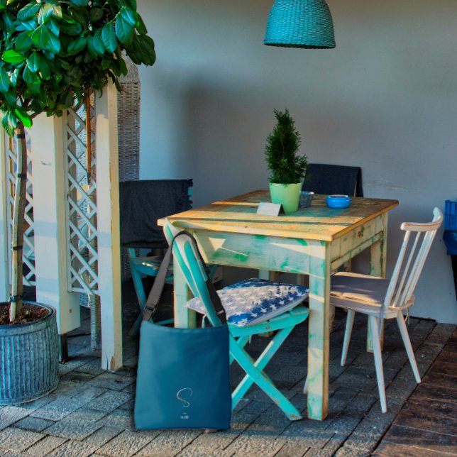  Watercolor monogram letter S nurse dark blue Crossbody Bag (Creator Uploaded)