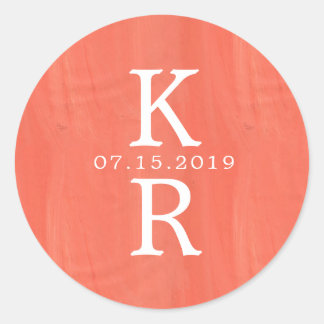 watercolor monogram Wedding Monogram Sticker