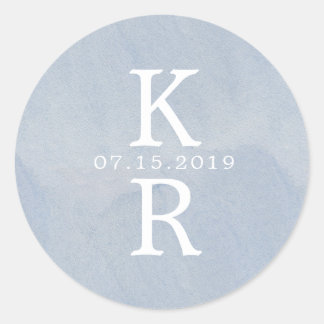 watercolor monogram Wedding Monogram Sticker