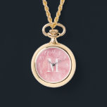 Watercolor Monogrammed Watch<br><div class="desc">Pink Watercolor Monogrammed Watch. Monogram and watch (style and colour) are customizable.</div>