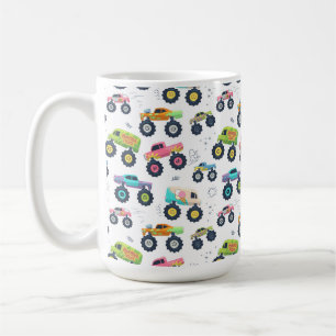 Watercolor Monster Car Trucks kids Coffee Mug